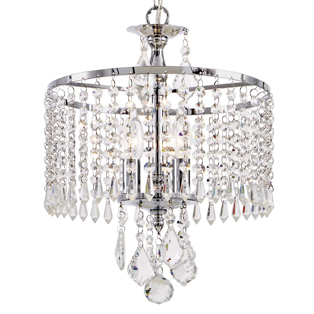 Home Decorators Polished Chrome Mini-Chandelier K9 Crystal Dangles HD-1144-I