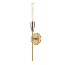 Load image into Gallery viewer, Mitzi Hudson Valley Lighting Tara 1-Light Aged Brass Wall Sconce H116101-AGB
