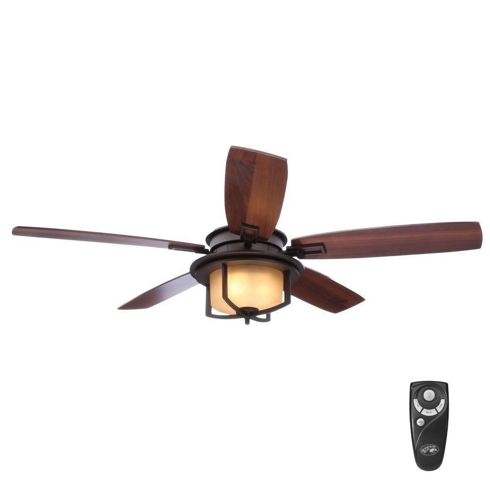 Hampton Bay Devereaux II 52 in. Indoor Oil-Rubbed Bronze Ceiling Fan AL685-ORB