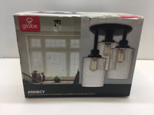 Load image into Gallery viewer, Globe Electric Annecy 3-Light Oil Rubbed Bronze Semi-Flush Mount Light 65904
