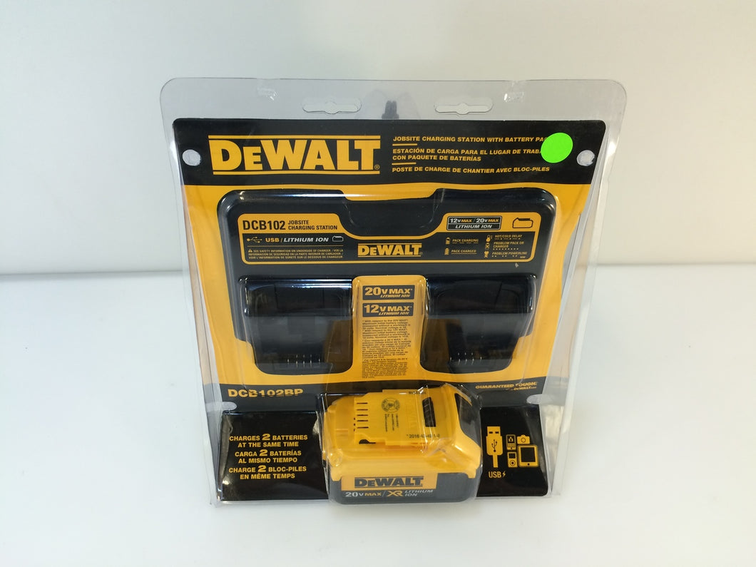 DEWALT DCB102BP 20-Volt Max Lithium-Ion Battery Pack and Charger