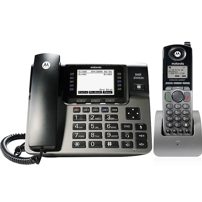 Motorola ML1250 DECT 6.0 4-Line Cordless & Corded Business Phone System