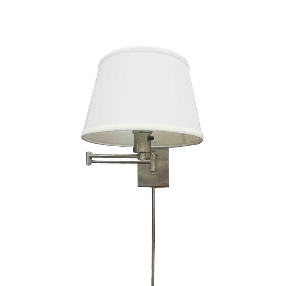 Hampton Bay Hutchinson 1-Light Brushed Nickel Swing Arm Sconce HBP609-35