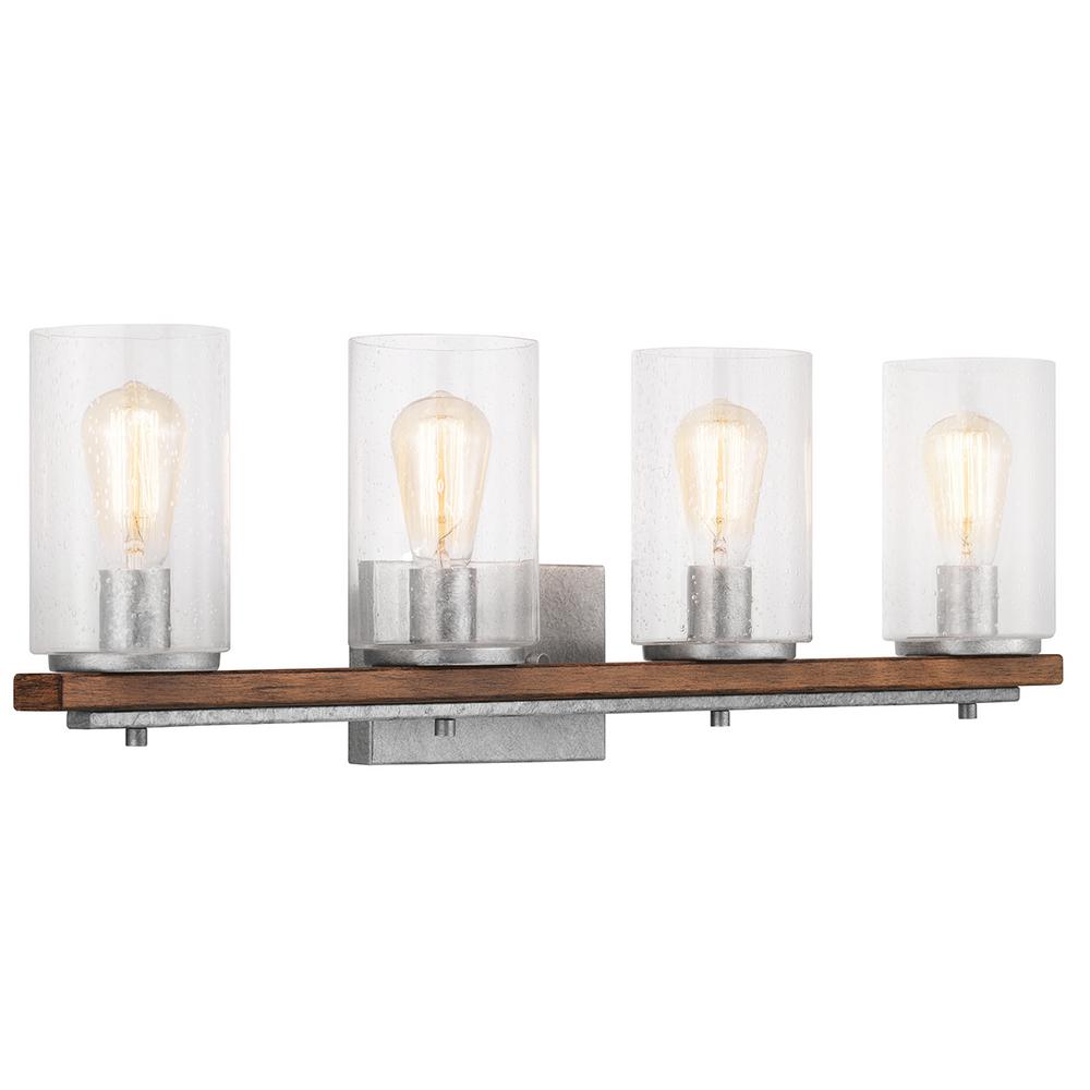 HDC 7980HDCGLDI Boswell Quarter 4-Light Galvanized Vanity Light 1003422726