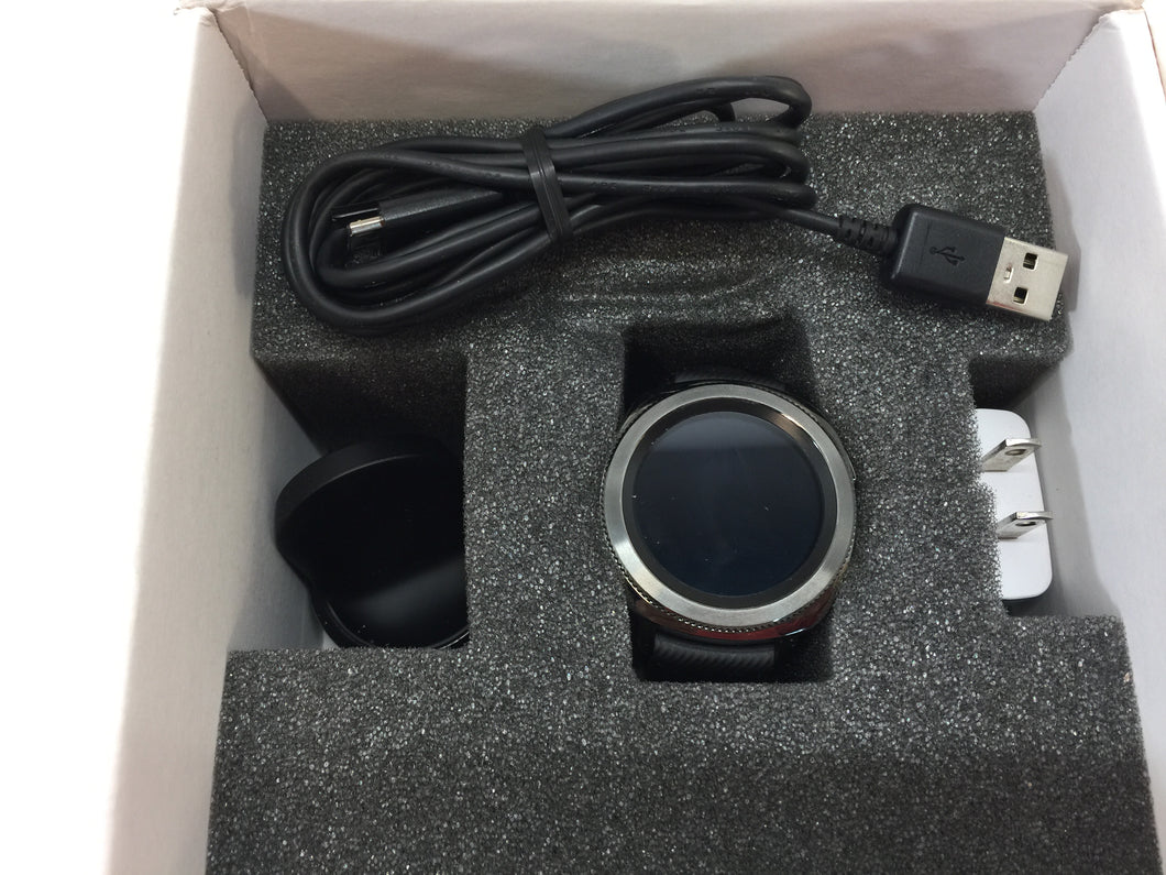 Samsung Gear Sport 44.6mm Black Case Hybrid Band Classic Buckle SM-R600NZKAXAR