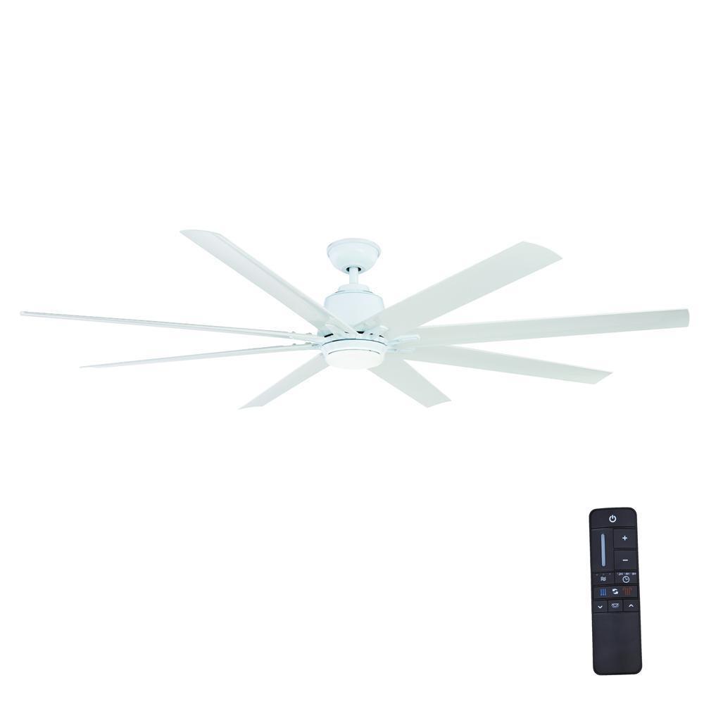 HDC YG493OD-WH Kensgrove 72 in. LED Indoor/Outdoor White Ceiling Fan