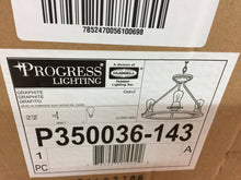 Load image into Gallery viewer, Progress Lighting P350036-143 Debut Collection 3-Light Graphite Semi-Flush Mount
