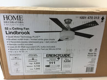 Load image into Gallery viewer, Home Decorators Collection YG336-BN Lindbrook 52&quot; Brushed Nickel Ceiling Fan
