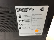 Load image into Gallery viewer, Desktop Hp Slimline 260-a010 SFF Intel Pentium J3710 1.6Ghz 4GB 1TB Win 10
