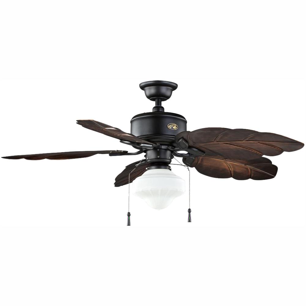 Hampton Bay Nassau 52 in. LED Indoor/Outdoor Gilded Iron Ceiling Fan 91120