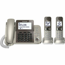 Load image into Gallery viewer, Panasonic KX-TGF352N Corded Cordless Phone 2-Handsets Champagne Gold
