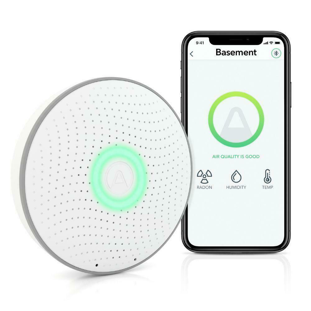 Airthings Wave 2ND Gen Battery Operated Smart Radon Detector 2950