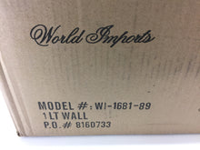 Load image into Gallery viewer, World Imports Avila Collection 1-Light Bronze Wall Sconce WI168189
