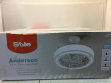 Load image into Gallery viewer, Stile Anderson 22 in. LED Indoor/Outdoor White Ceiling Fan with Remote CF0140
