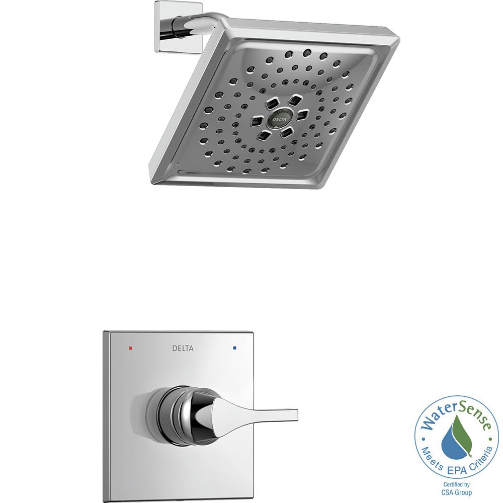 Delta T14274 Zura 1-Handle Shower Faucet Trim Kit H2Okinetic Spray Chrome