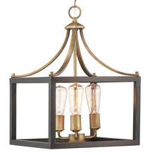Load image into Gallery viewer, Home Decorators 7948HDCVBDI Boswell Quarter 3-Light Vintage Brass Pendant
