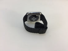 Load image into Gallery viewer, Apple Watch MJ452LL/A Series 142mm Stainless Steel Case Black Leather Loop
