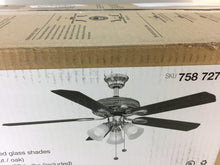 Load image into Gallery viewer, Hampton Bay AG524-FB Glendale 52&quot; Flemish Brass Ceiling Fan w Light Kit 758727

