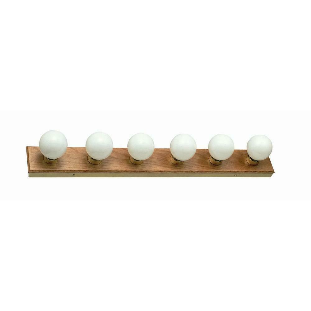 Design House 6-Light Honey Oak Vanity Light 500223