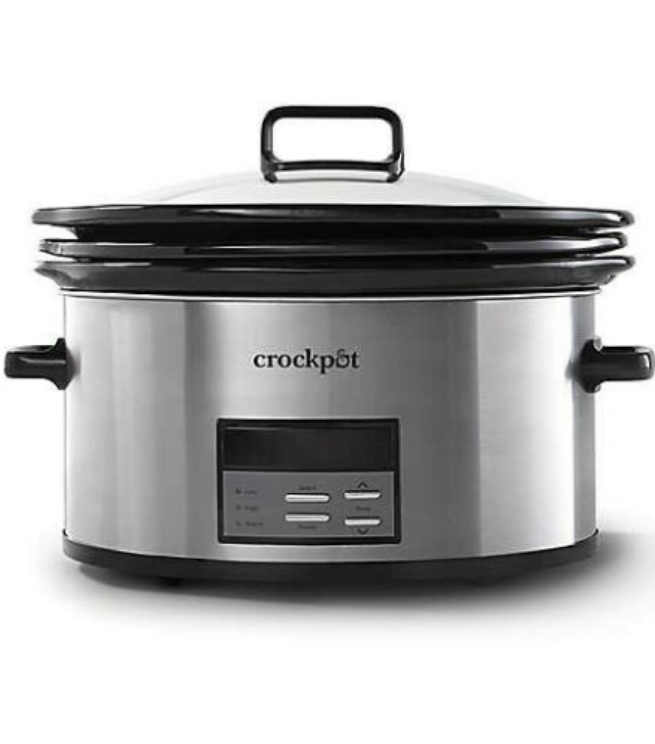 Crock-Pot 6 qt. 4 qt 2.5 qt. Choose-A-Crock Digital Slow Cooker Stainless Steel