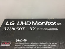 Load image into Gallery viewer, LG 32UK50T-W 32&quot; Class 4K UHD Monitor with FreeSync White, NOB
