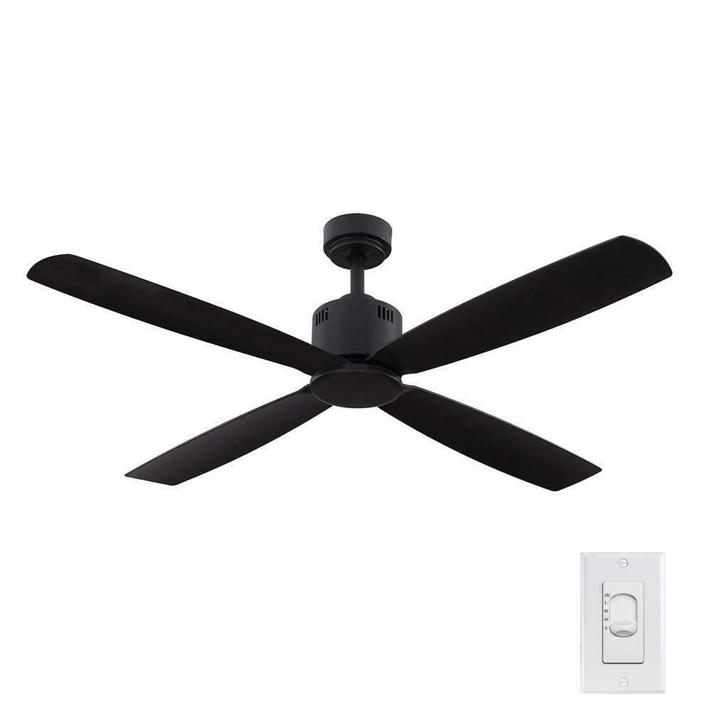 Home Decorators Kitteridge 52 in. Indoor Matte Black Ceiling Fan 34777-HBUB