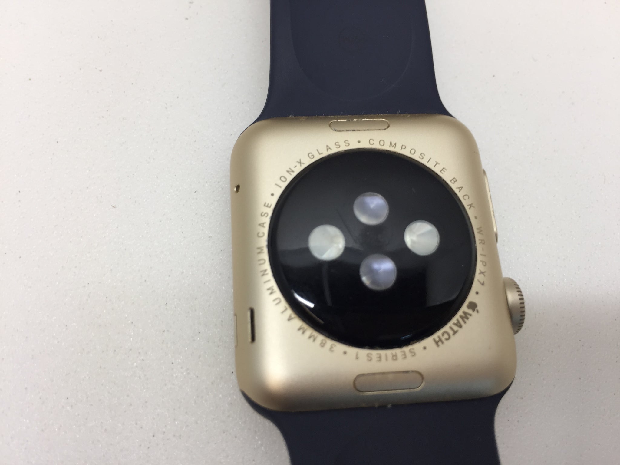 Apple Watch Series 1 Gold Aluminum Case Blue Sport Band NT Electronics LLC