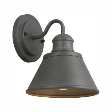 Hampton Bay 1-Light Zinc Outdoor Wall Barn Light Sconce Lantern HSP1691A
