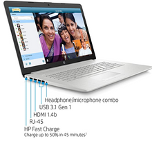 Load image into Gallery viewer, Laptop HP 17-BY4063ST 17.3&quot; HD Intel i3-1115G4 8GB 1TB + 128GB SSD DVD Win10
