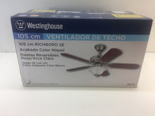 Load image into Gallery viewer, Westinghouse 78773 41-inch Richboro Reversible Indoor Ceiling Fan Brushed Nickel

