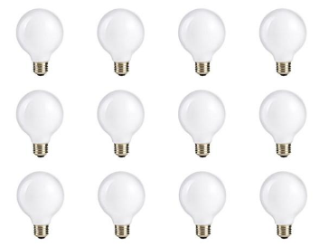 (12-PACK) Philips 60W Equivalent G25 Halogen White Globe Light Bulb 420851