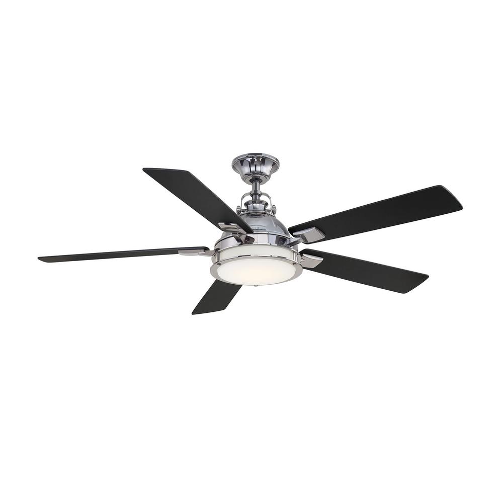 Home Decorators Collection Kennedy 56 in. LED Gunmetal Ceiling Fan AM747A-GM