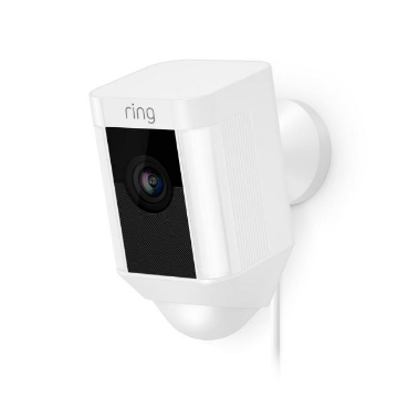 Ring Spotlight Cam Wired Outdoor Rectangle Security Camera White 8SH1P7-WEN0