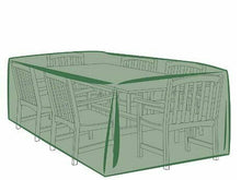 Load image into Gallery viewer, Plow &amp; Hearth Large All-Weather Cover for Ractangle Oval Table and Chairs, Green
