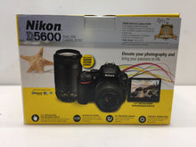 Load image into Gallery viewer, Nikon D5600 24MP DSLR Bundle with 18-55mm VR, 70-300mm Lens, Camera Bag
