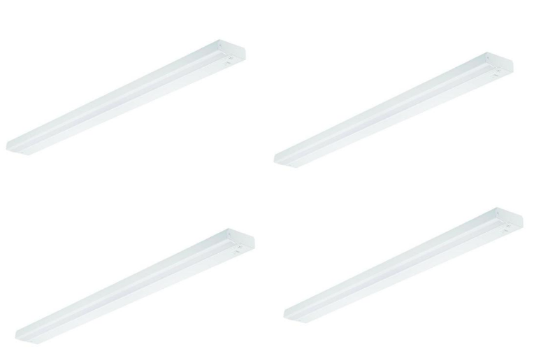 (4-PACK) Commercial Electric 36 in. LED White Direct Wire Under Cabinet Light