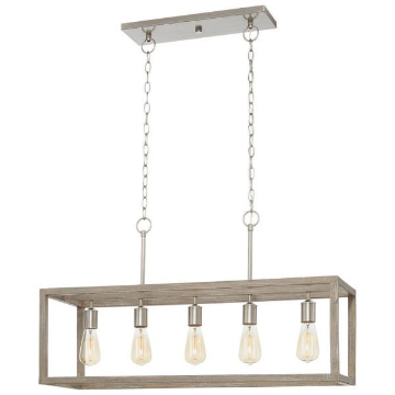 Home Decorators Boswell Quarter 5-Light Brush Nickel Island Chandelier 7965HDCDI