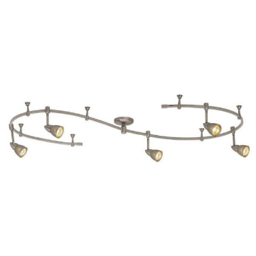 Hampton Bay 10ft 5-Light Brushed Steel Flexible Track Light Kit EC9580BA