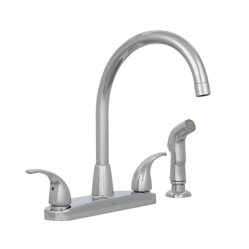 Peerless P299578LF Choice 2-Handle Standard Kitchen Faucet Side Sprayer Chrome