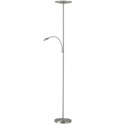 Adesso Pluto 71 in. Satin Steel LED Combo Torchiere 5134-22