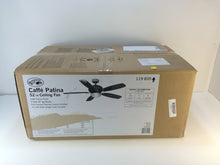 Load image into Gallery viewer, Hampton Bay 34412 52&quot; Indoor Caffe Patina Ceiling Fan with Light Kit &amp; Remote
