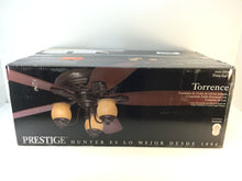 Load image into Gallery viewer, Hunter Prestige Torrence 55045 64&quot; Provence Crackle Bronze Ceiling Fan

