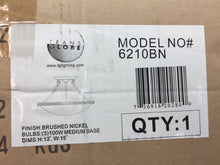 Load image into Gallery viewer, Trans Globe Stewart 3-Light Brushed Nickel Semi-Flush Mount Light 6210BN
