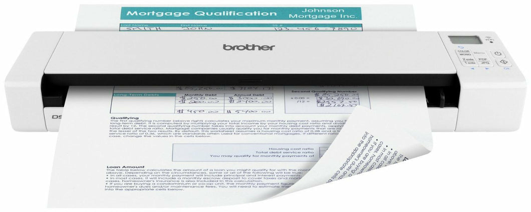 Brother DS-920DW Wireless Duplex Mobile Color Page Scanner White