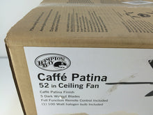 Load image into Gallery viewer, Hampton Bay 34412 52&quot; Indoor Caffe Patina Ceiling Fan with Light Kit &amp; Remote
