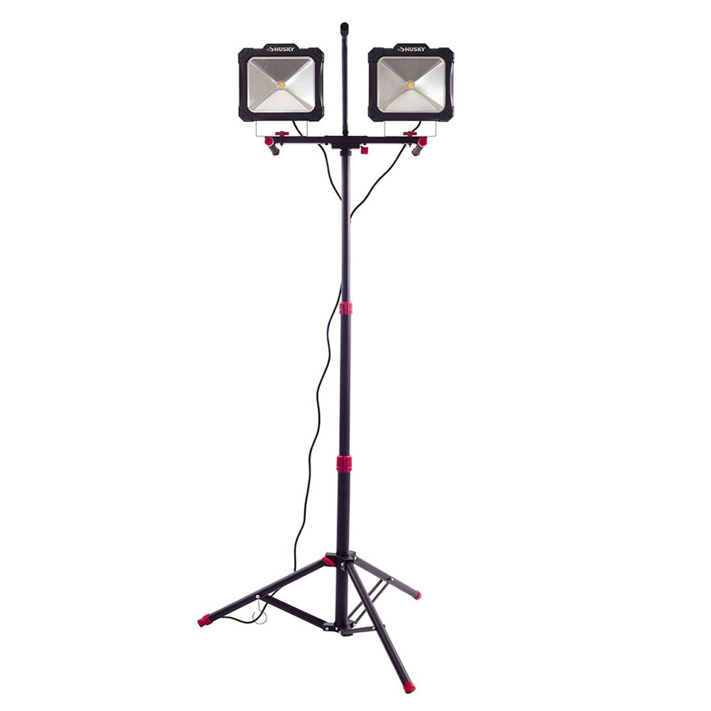 Husky K40071 7000-Lumen Twin-Head LED Work Light 1001863390