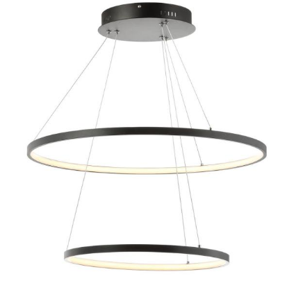 Jonathan Y Brice 56-Watt Matte Black Integrated LED Chandelier JYL7204A