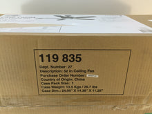 Load image into Gallery viewer, Hampton Bay 34412 52&quot; Indoor Caffe Patina Ceiling Fan with Light Kit &amp; Remote
