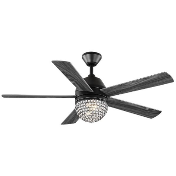Home Decorators Vendome 52 in. LED Matte Black Ceiling Fan with Remote 51884