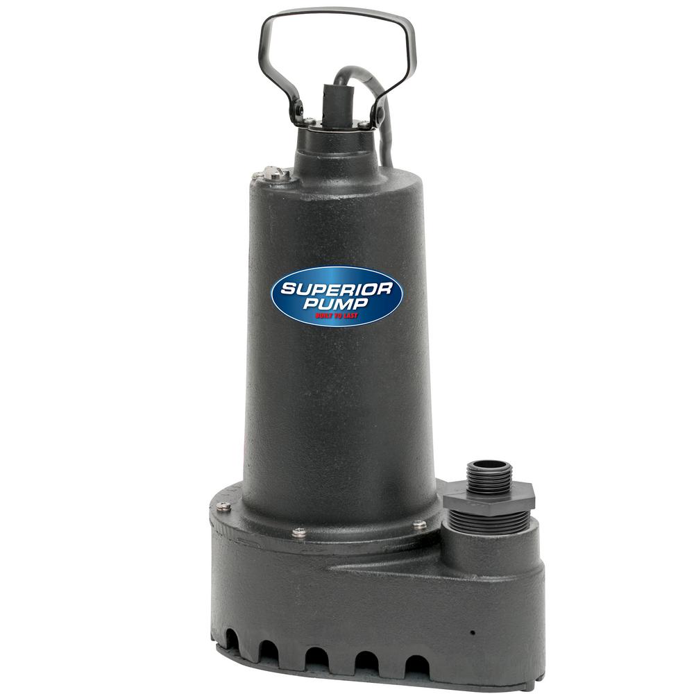 Superior Pump 1/2 HP Submersible Cast Iron Utility Pump 91501